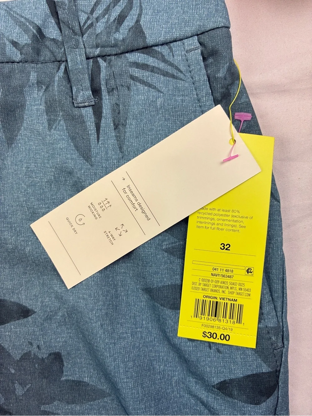 all in motion Floral Performance Flat-Front Shorts